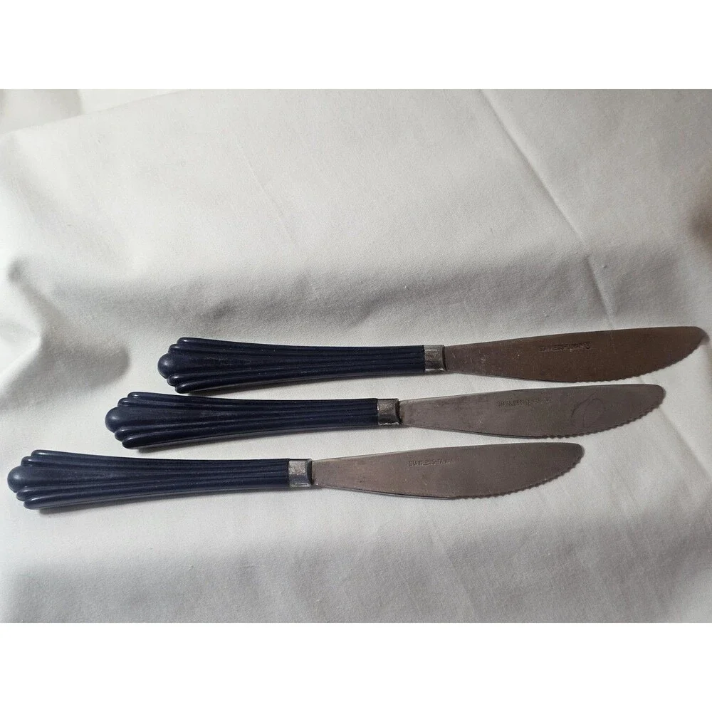 Vintage Navy Fan Shaped Flatware Lot Of 3 Art Deco